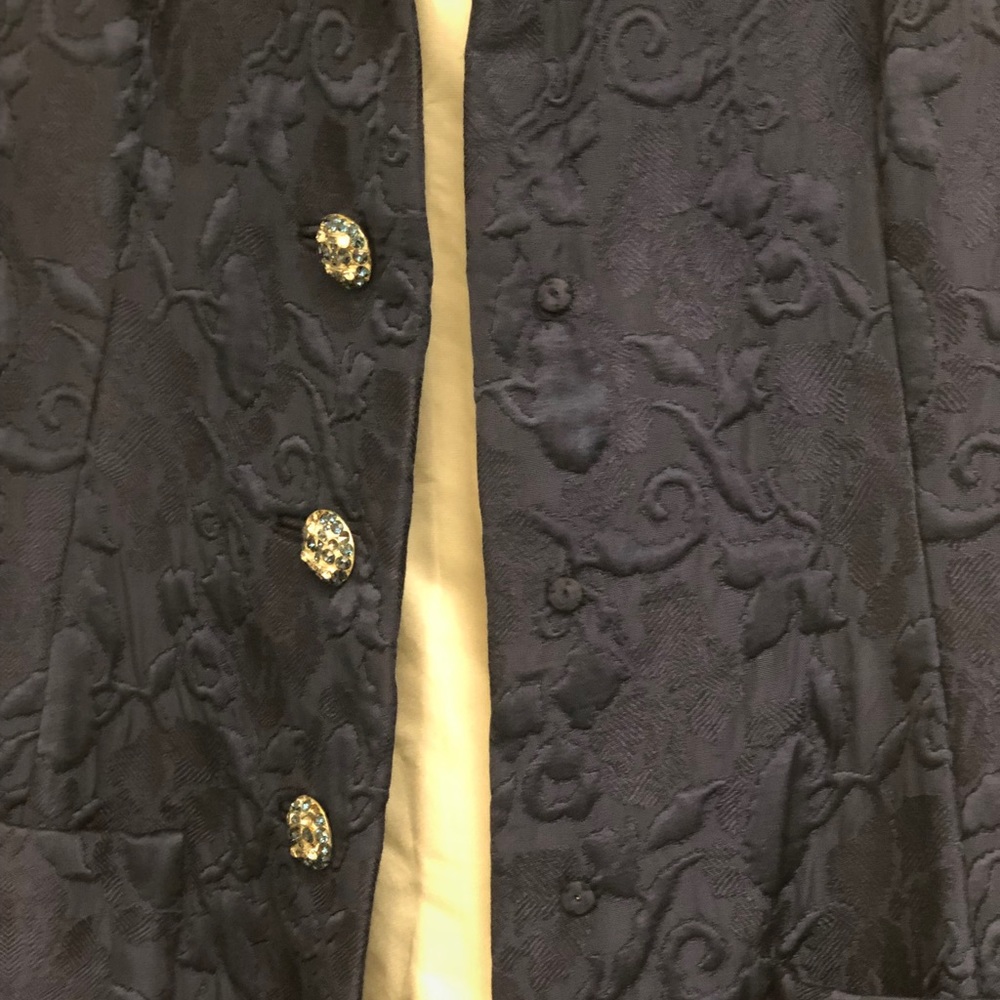 Vintage navy blue long length coat - Picture 6 of 16